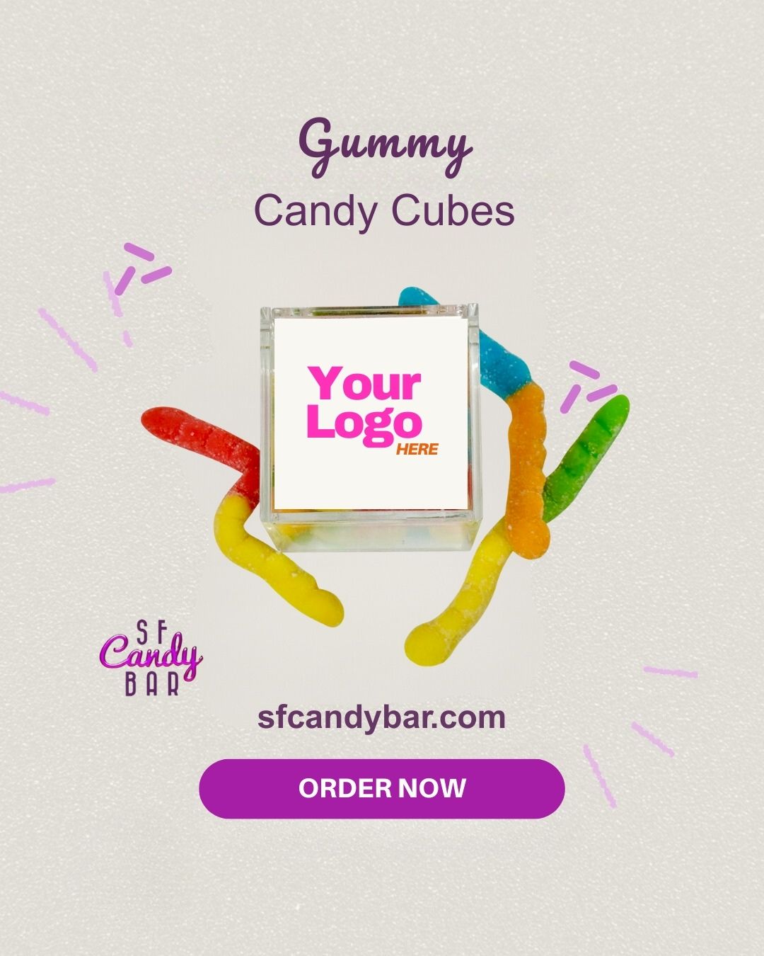 gummy candy cubes
